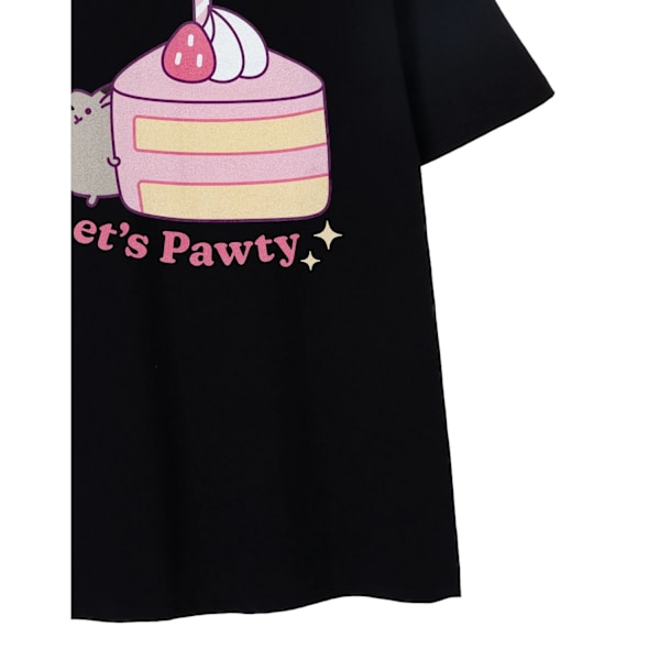 Pusheen Dam/Dam Let´s Pawty T-shirt L Svart Black L