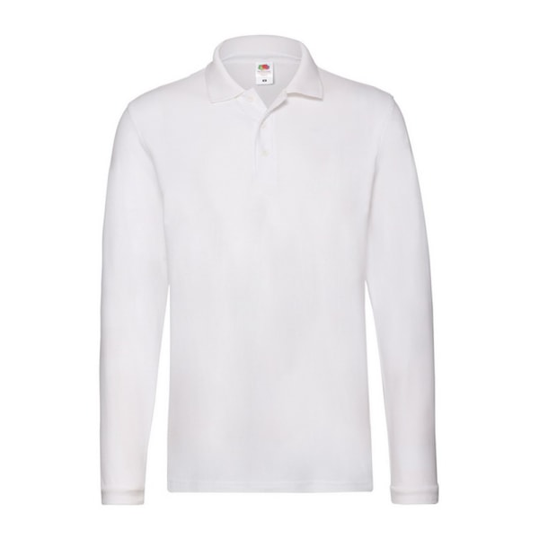 Fruit of the Loom Mens Cotton Pique Långärmad pikétröja S W White S