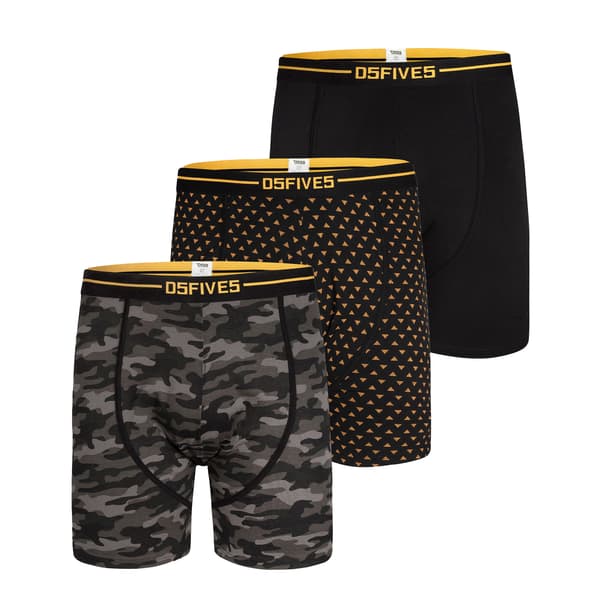Duke Herr D555 Sylvester Mönstrade Stretch Kingsize Boxershorts Black 4XL
