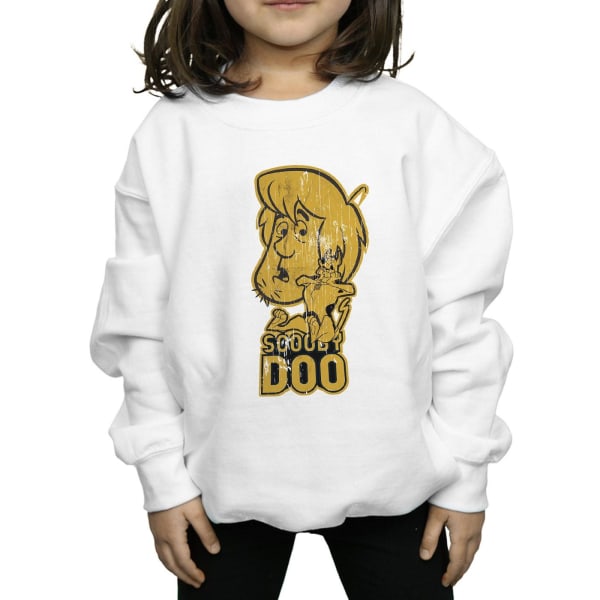 Scooby Doo Tjejer Och Shaggy Sweatshirt 5-6 År Vit White 5-6 Years