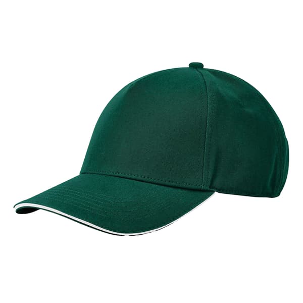 Beechfield EarthAware Classic 5 Panel Ekologisk Bomullsbaseballkeps Bottle Green/White One Size