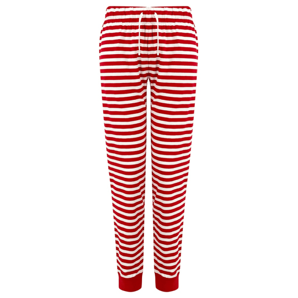 SF Dam/Dam Stripe Lounge Pants S Röd/Vit Red/White S