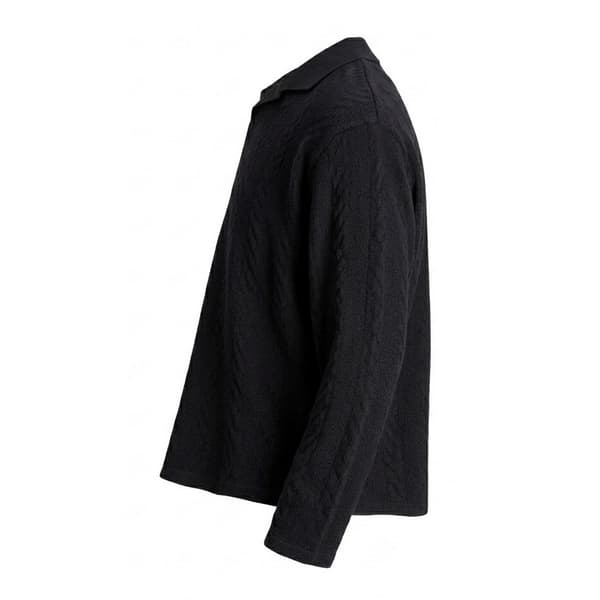 Jack And Jones Herr Kabelstickad Normal Långärmad Tröja M Svart Black M