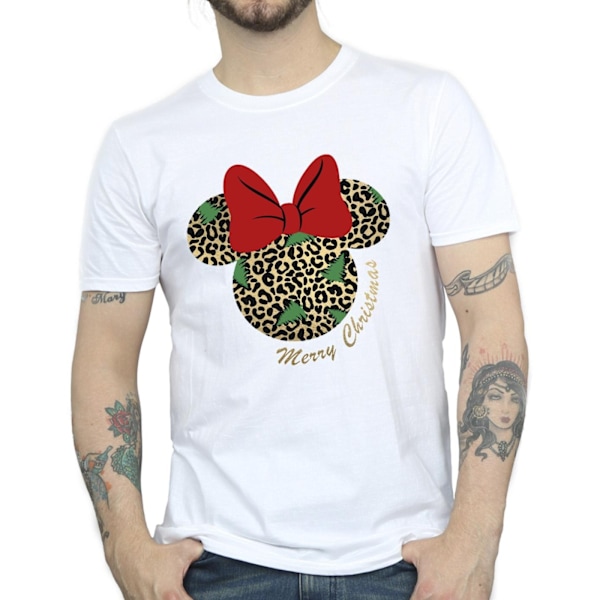 Disney herr Minnie Mouse leopard jul T-shirt 4XL vit White 4XL
