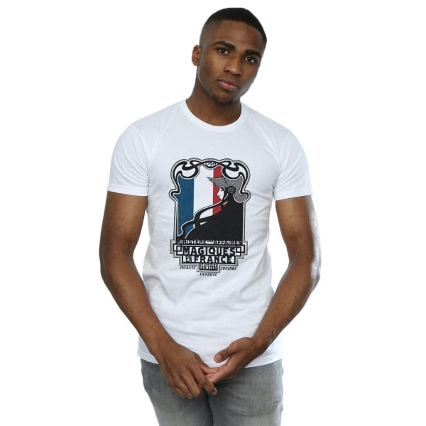 Fantastic Beasts Mens Magiques De La France T-shirt 4XL Vit White 4XL
