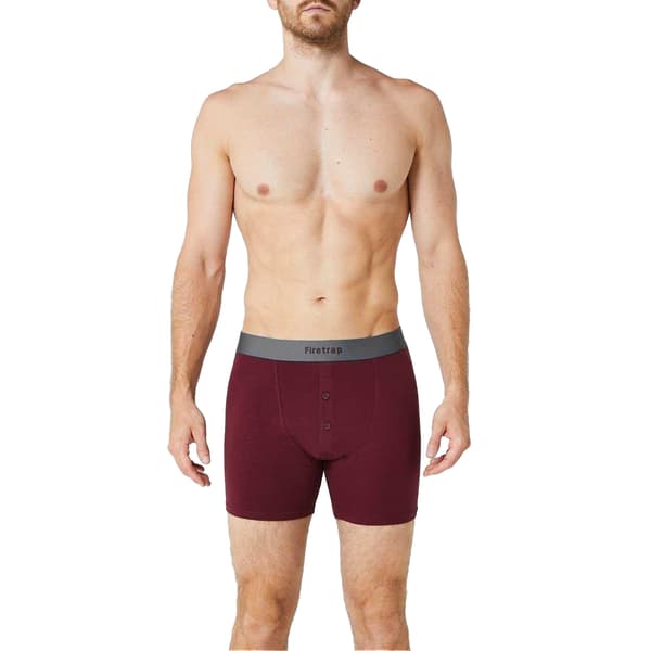 Firetrap Herr Boxershorts (2-pack) M Grå/Vinröd Grey/Wine M