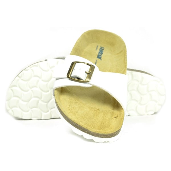 Sanosan Dam/Dam Malaga Sano Sandaler 7 UK Vit/Brun White/Brown 7 UK