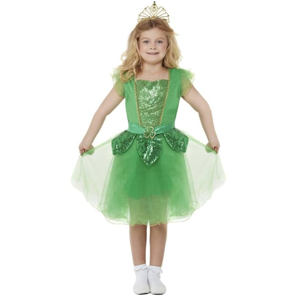 Smiffys Flickor Deluxe Fé Glitter St Patricks Day Kostymset Green 7-9 Years