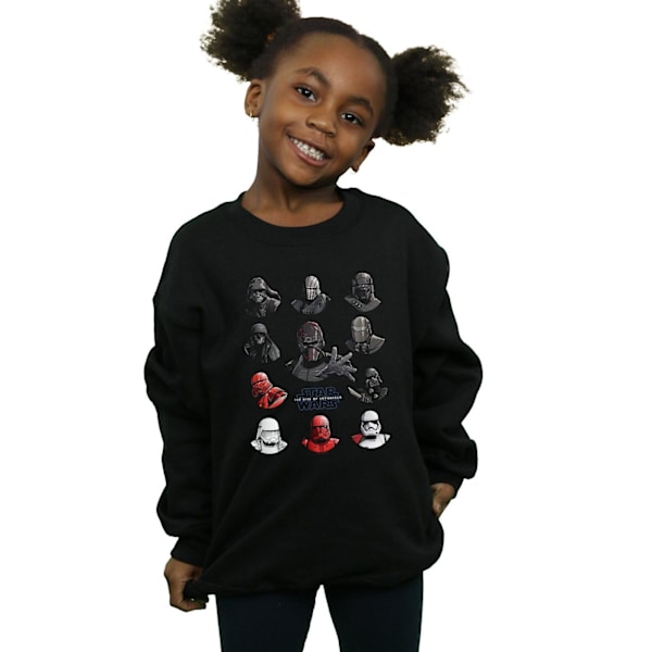 Star Wars: The Rise of Skywalker Tjej Första Ordningens Karaktär Linje Upp Sweatshirt 5-6 År Svart Black 5-6 Years