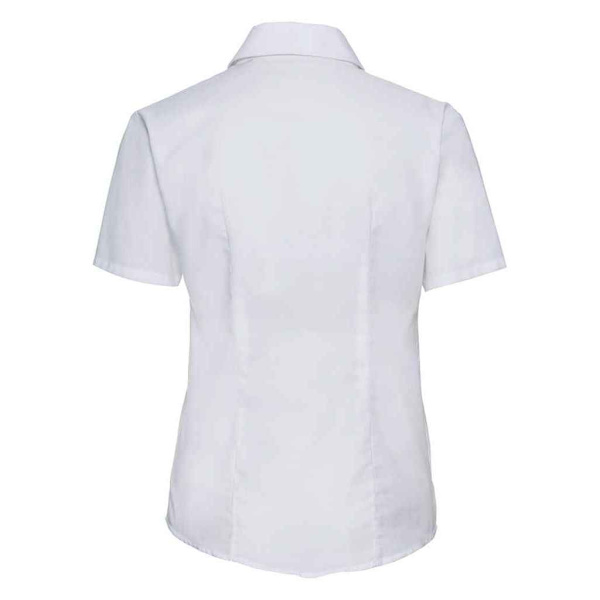 Russell Collection Dam/Kvinnors Oxford Kortärmad Skjorta XS White XS