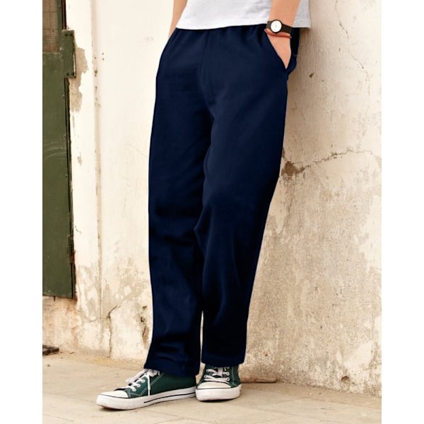 Fruit Of The Loom Herr Open Hem Joggbyxor / Joggingbyxor M D Deep Navy M