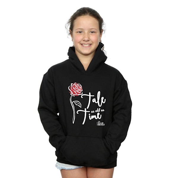 Disney Girls Tale As Old As Time Rose Hoodie 7-8 år Svart Black 7-8 Years