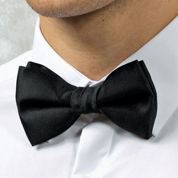 Premier Tie - Unisex enfärgad fluga One Size Svart Black One Size