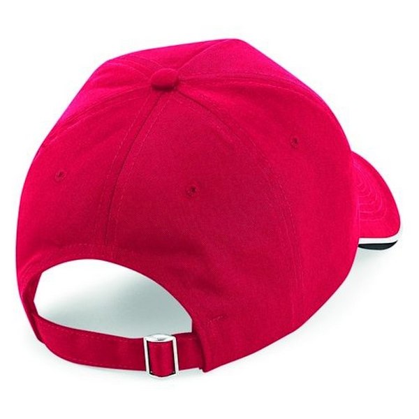 Beechfield Vuxen Unisex Authentic 5 Panel Piped Peak Cap One S Classic Red/Black/White One Size