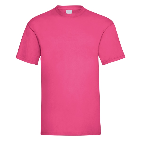 Herr Value Kortärmad Casual T-shirt Liten Hetrosa Hot Pink Small