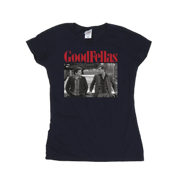 Goodfellas Dam/Damer Två Svart Bomull T-Shirt S Marinblå Navy Blue S