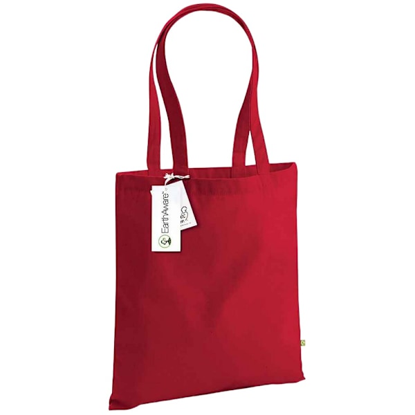 Westford Mill EarthAware Organic Bag For Life Tote Bag One Size Classic Red One Size