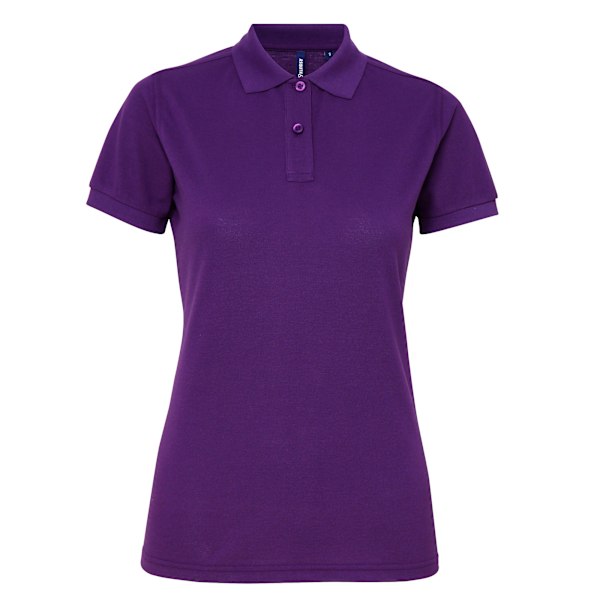 Asquith & Fox Dam/Dam Short Sleeve Performance Blend Polo Purple M