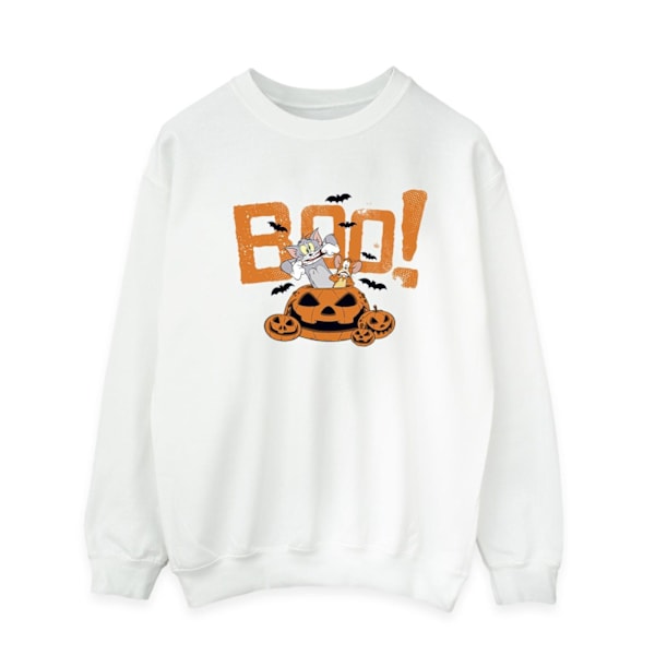 Tom & Jerry Herr Halloween Boo! Sweatshirt L Vit White L