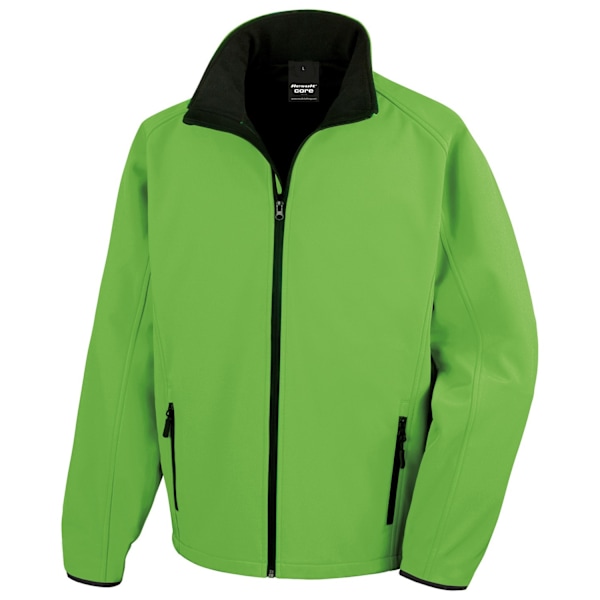 Result Core Mens Printable Soft Shell Jacket M Vivid Green/Blac Vivid Green/Black M