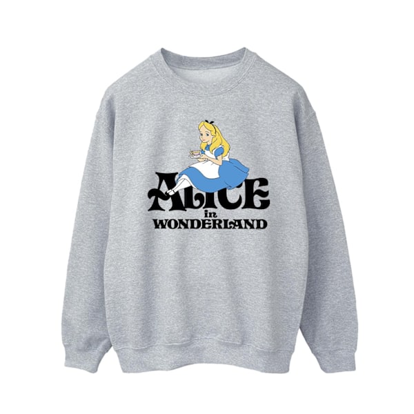 Disney Herr Alice In Wonderland Tea Drinker Klassisk Sweatshirt Sports Grey L