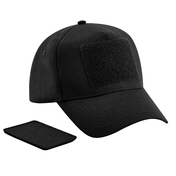 Beechfield Unisex Vuxen Avtagbar Patch Baseball Cap En Storlek B Black One Size