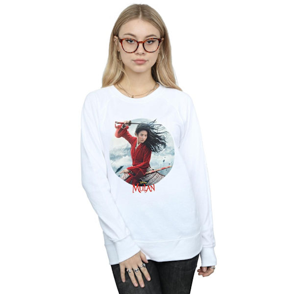 Disney Dam/Damer Mulan Film Svärd Affisch Sweatshirt L Vit White L