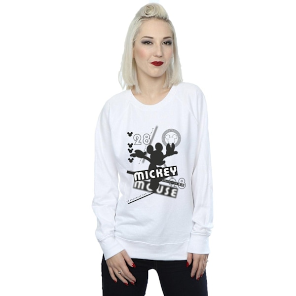 Disney Dam/Kvinnor Mickey Mouse Alltid Och För Evigt Sweatshirt White XXL
