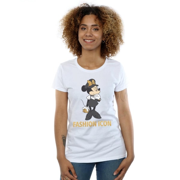 Disney Dam/Kvinnor Minnie Mouse Fashion Icon Bomull T-shirt L White L