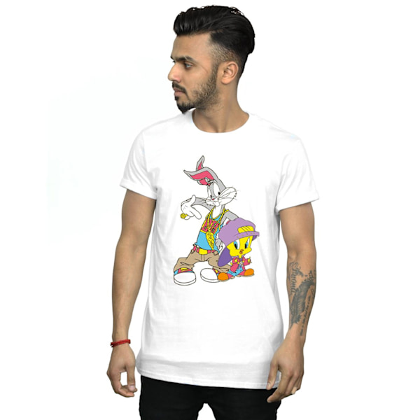 Looney Tunes Herr Bugs And Tweety Hip Hop T-Shirt 4XL Vit White 4XL