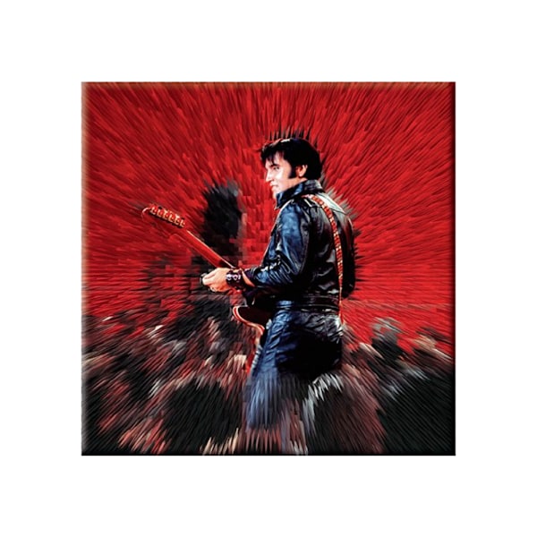 Elvis Presley Shine Kylskåpsmagnet En Storlek Röd/Svart Red/Black One Size