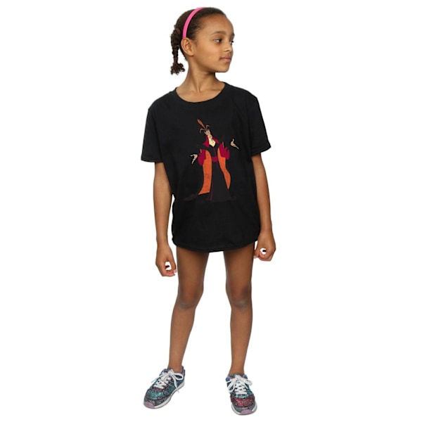 Disney Girls Aladdin Classic Jafar Bomull T-shirt 5-6 år Bla Black 5-6 Years