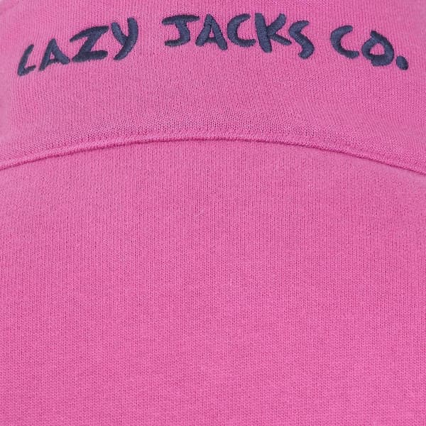 Lazy Jacks Dam/Dam Quarter Zip Sweatshirt XS Hallon Raspberry XS