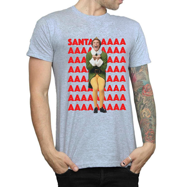 Elf Herr Buddy Santa Scream T-shirt XL Sports Grey Sports Grey XL