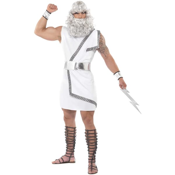 Smiffys Herr Zeus Kostymset M Vit White M