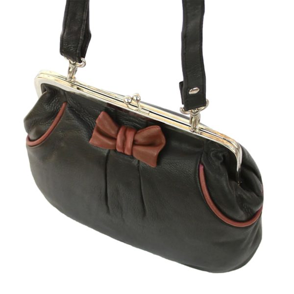 Eastern Counties Leather Amelia Läderhandväska One Size Svart/ Black/Tan One Size