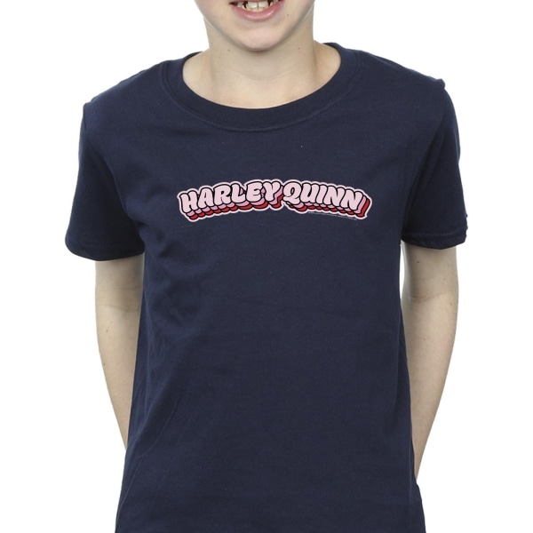 DC Comics Boys Batman Harley Quinn Logotyp T-shirt 9-11 år Navy Navy Blue 9-11 Years