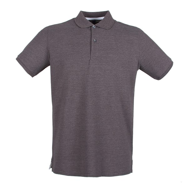 Henbury Herr Modern Fit Bomullspiké Poloskjorta M Charcoal Charcoal M