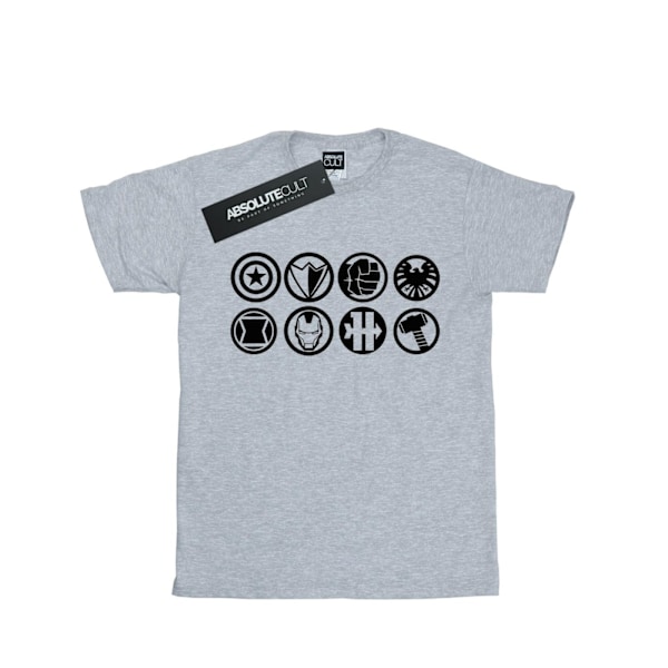 Marvel Boys Avengers Team Icons T-shirt 12-13 år Heather Grey Heather Grey 12-13 Years