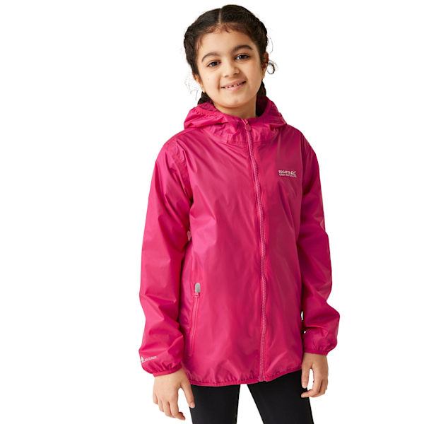 Regatta Great Outdoors Barn/Kids Lever II Packaway Regnjacka Pink Potion 13 Years