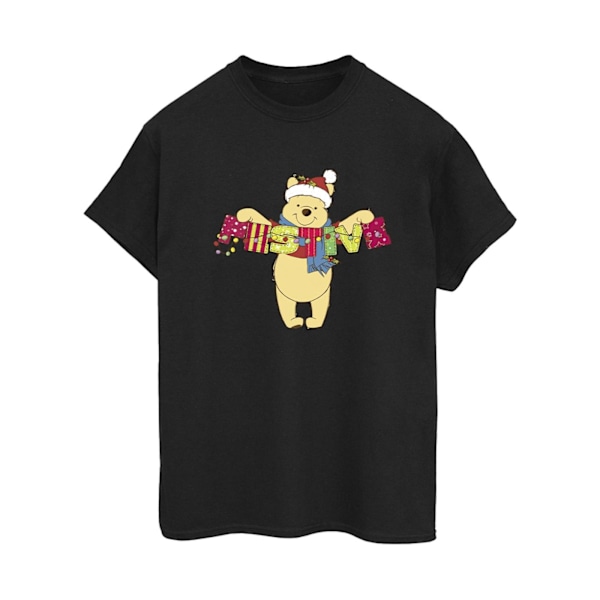 Disney Dam/Damer Winnie The Pooh Festlig Bomull Boyfriend T-shirt Black 5XL