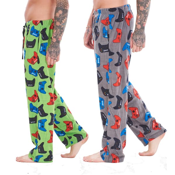 Keanu Gamer Controller Lounge Byxor för män (2-pack) S Grå/Grön Grey/Green S