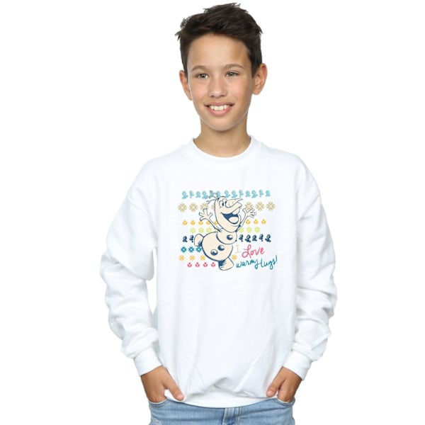 Disney Pojkar Frost Jag Älskar Varma Kramar Sweatshirt 5-6 År Vit White 5-6 Years