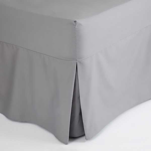 Belledorm Easycare Percale Lakan med volang, enkel, grå Grey Single