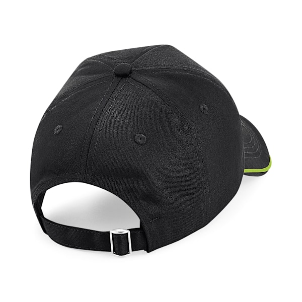 Beechfield Authentic Piped 5 Panel Cap One Size Svart/Lime Grön Black/Lime Green One Size