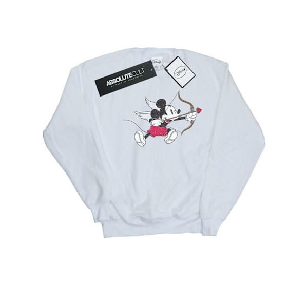 Disney Dam/Damer Mickey Mouse Love Cherub Sweatshirt XL Vit White XL