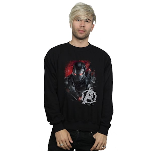 Marvel Mens Avengers Endgame War Machine Borstad Sweatshirt XL Black XL