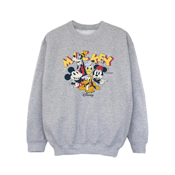 Disney Girls Mickey Mouse Group Sweatshirt 3-4 år Sports Grå Sports Grey 3-4 Years