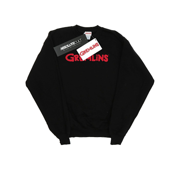 Gremlins Dam/Kvinnor Text Logo Sweatshirt S Svart Black S