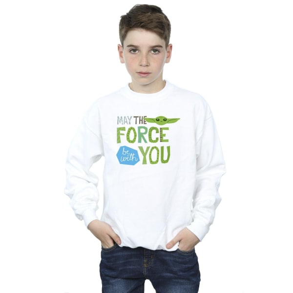 Star Wars Boys The Mandalorian May The Force Be With You Sweats White 5-6 Years